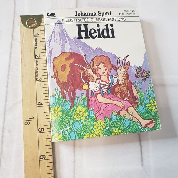 Vintage 70s Illustrated Classic Heidi Mini Book PB Adapted Childrens Easy Reader - Picture 8 of 9